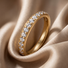 Elegant Diamond Wedding Band (Silver, Gold, and Rose Gold)