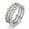 Modern Triple Stack Ring in Silver, Gold, & Rose Gold