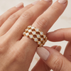 Modern Triple Stack Ring in Silver, Gold, & Rose Gold