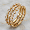 Modern Triple Stack Ring in Silver, Gold, & Rose Gold