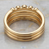 Modern Triple Stack Ring in Silver, Gold, & Rose Gold