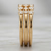 Modern Triple Stack Ring in Silver, Gold, & Rose Gold